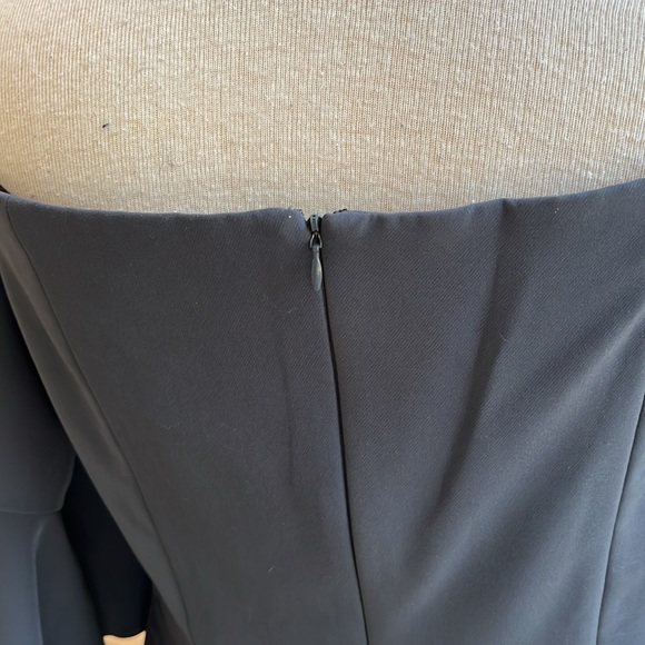 EUC Milly dress off/at the edge of the shoulder flutter sleeve in steel grey - Picture 6 of 11